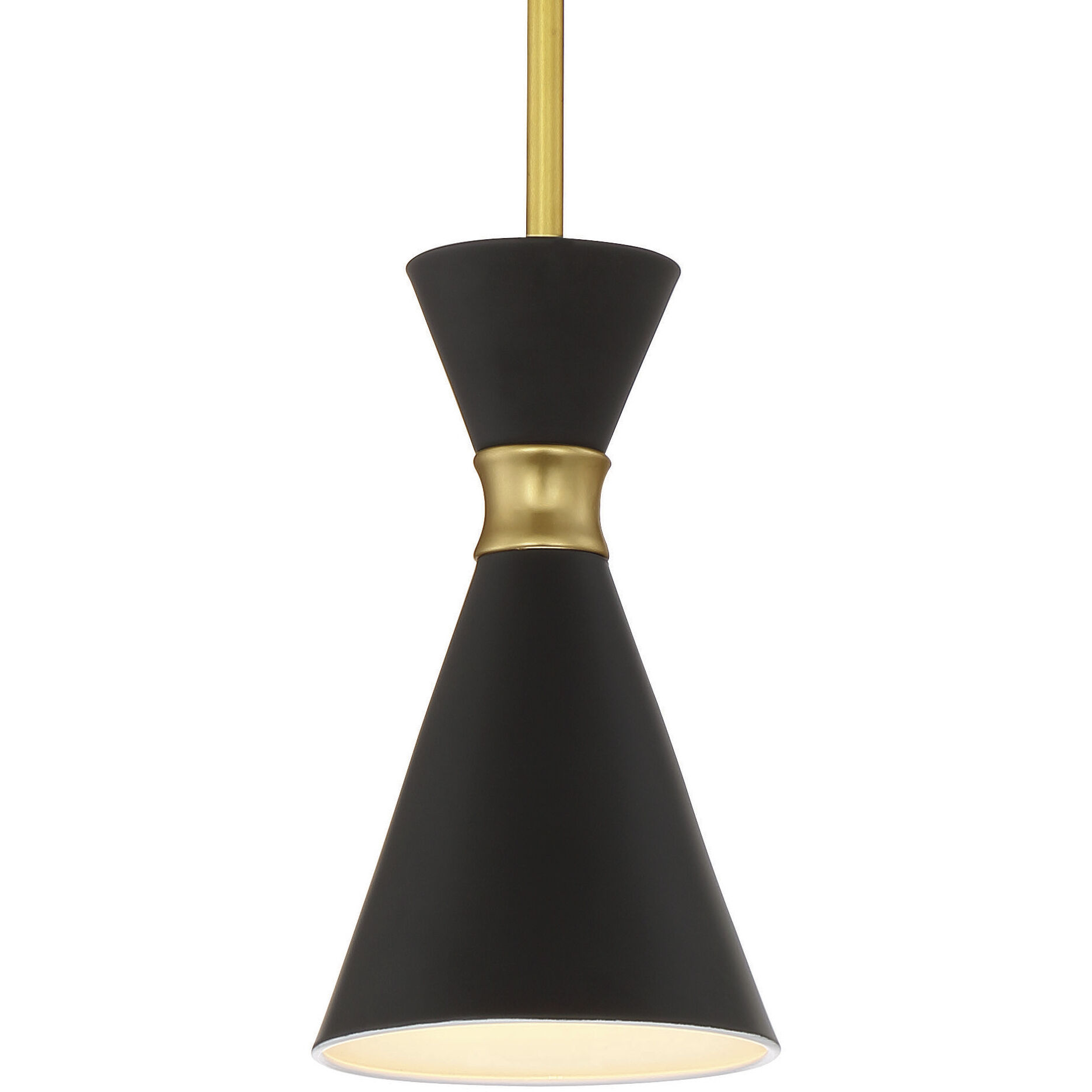 Conic 1 Light 5.5 inch Honey Gold Mini Pendant Ceiling Light